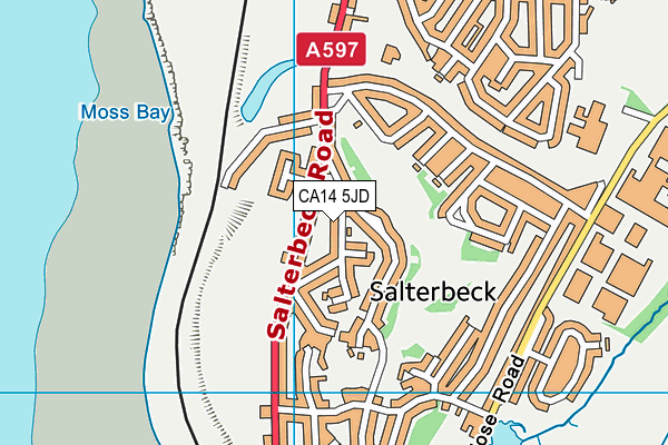 CA14 5JD map - OS VectorMap District (Ordnance Survey)