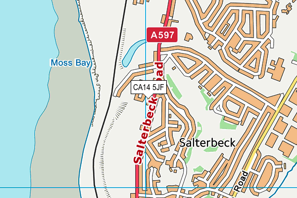CA14 5JF map - OS VectorMap District (Ordnance Survey)