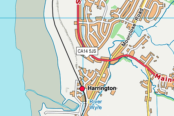 CA14 5JS map - OS VectorMap District (Ordnance Survey)