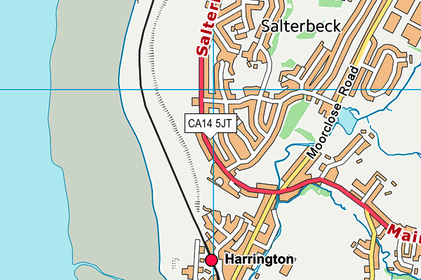 CA14 5JT map - OS VectorMap District (Ordnance Survey)