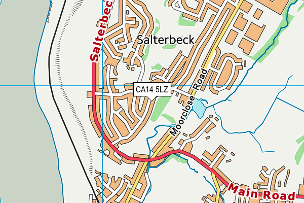 CA14 5LZ map - OS VectorMap District (Ordnance Survey)