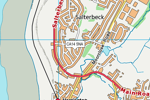 CA14 5NA map - OS VectorMap District (Ordnance Survey)