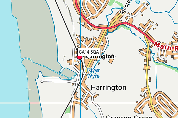 CA14 5QA map - OS VectorMap District (Ordnance Survey)