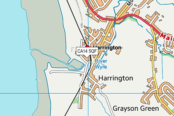 CA14 5QF map - OS VectorMap District (Ordnance Survey)