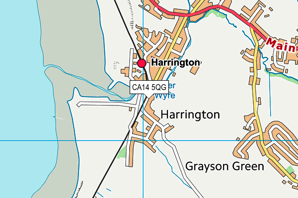 CA14 5QG map - OS VectorMap District (Ordnance Survey)