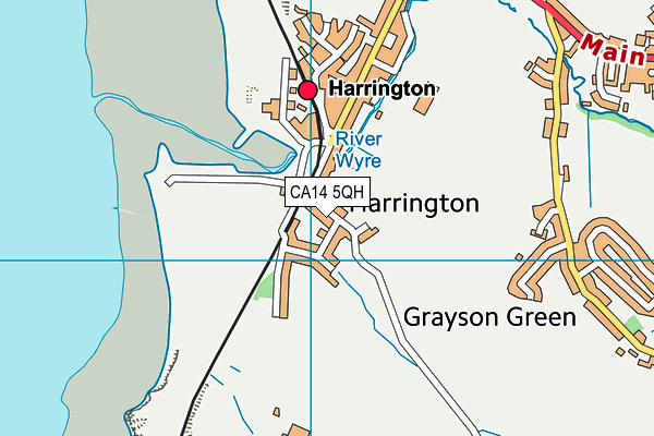 CA14 5QH map - OS VectorMap District (Ordnance Survey)