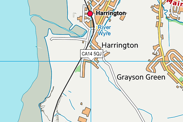 CA14 5QJ map - OS VectorMap District (Ordnance Survey)