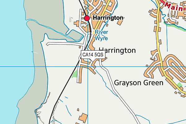 CA14 5QS map - OS VectorMap District (Ordnance Survey)