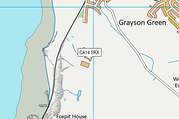 CA14 5RX map - OS VectorMap District (Ordnance Survey)