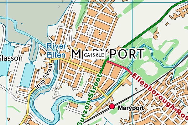 Maryport Civic Hall (Closed) map (CA15 6LE) - OS VectorMap District (Ordnance Survey)