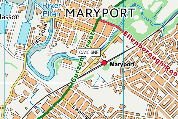 Maryport Arlfc map (CA15 6NE) - OS VectorMap District (Ordnance Survey)