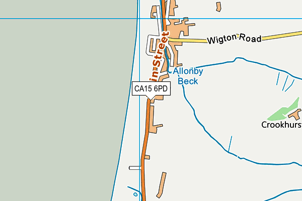 CA15 6PD map - OS VectorMap District (Ordnance Survey)