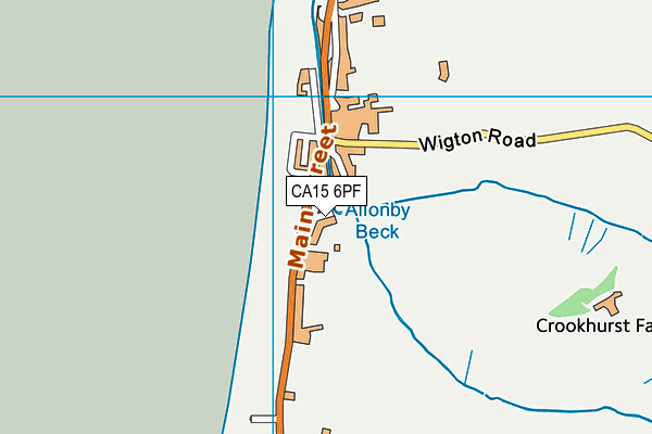 CA15 6PF map - OS VectorMap District (Ordnance Survey)