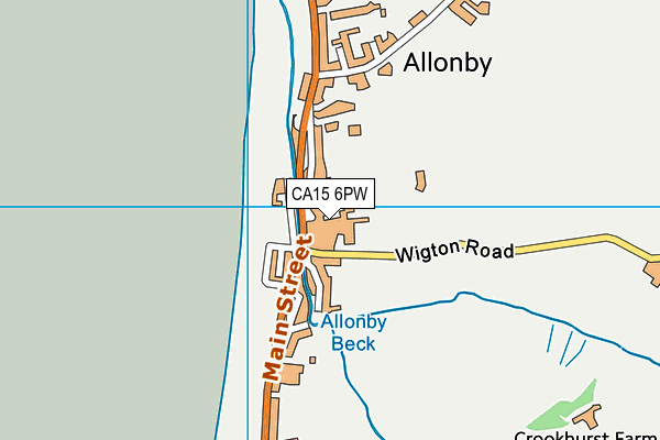 CA15 6PW map - OS VectorMap District (Ordnance Survey)