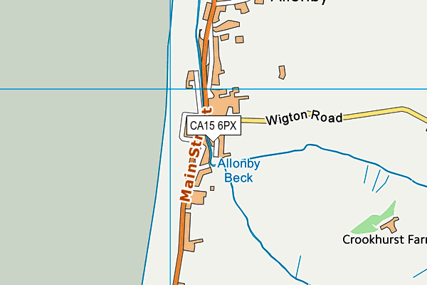 CA15 6PX map - OS VectorMap District (Ordnance Survey)