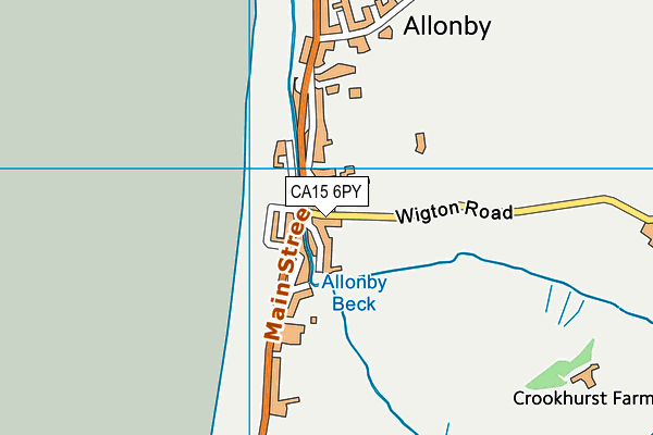 CA15 6PY map - OS VectorMap District (Ordnance Survey)