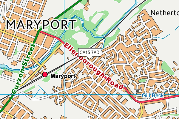 CA15 7AD map - OS VectorMap District (Ordnance Survey)