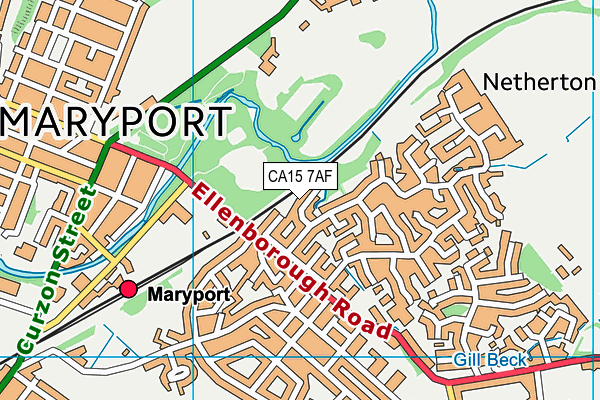 CA15 7AF map - OS VectorMap District (Ordnance Survey)