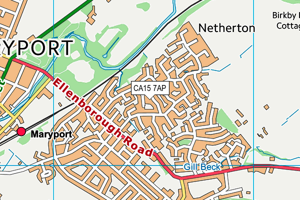 CA15 7AP map - OS VectorMap District (Ordnance Survey)