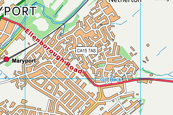 CA15 7AS map - OS VectorMap District (Ordnance Survey)