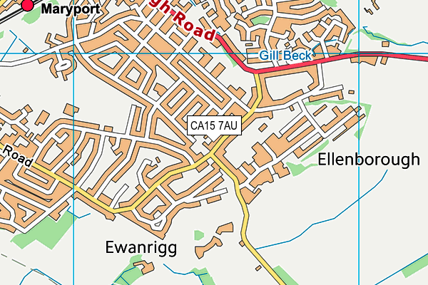 CA15 7AU map - OS VectorMap District (Ordnance Survey)