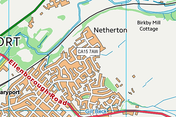 CA15 7AW map - OS VectorMap District (Ordnance Survey)