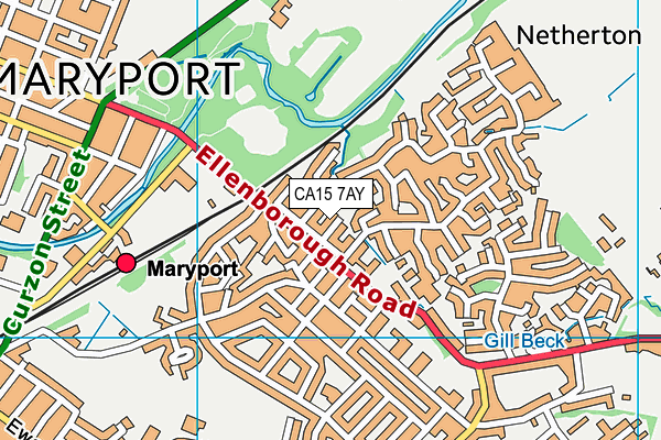 CA15 7AY map - OS VectorMap District (Ordnance Survey)