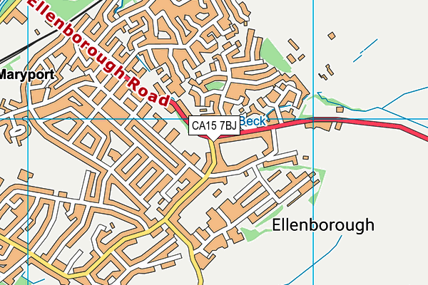 CA15 7BJ map - OS VectorMap District (Ordnance Survey)