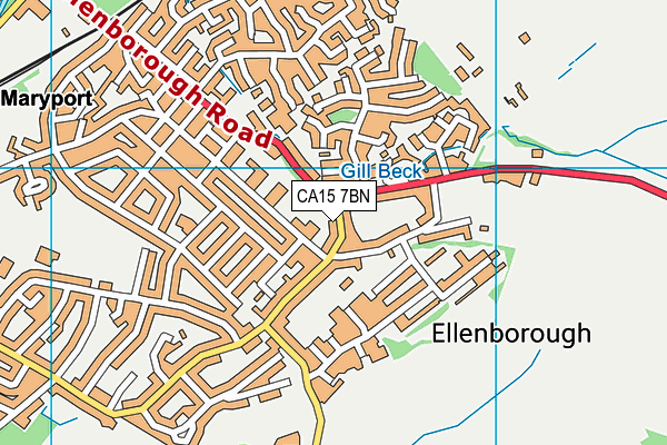 CA15 7BN map - OS VectorMap District (Ordnance Survey)