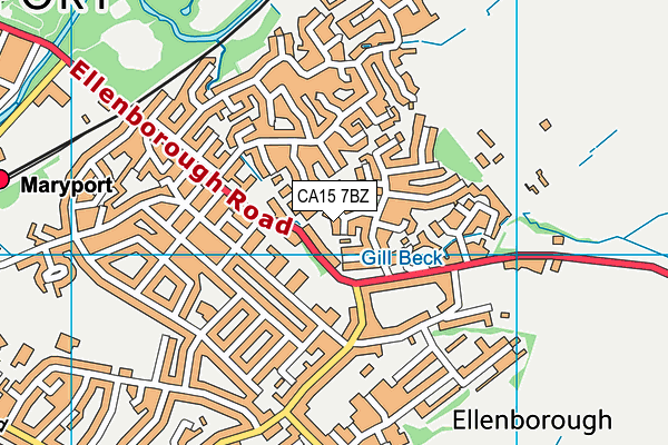 CA15 7BZ map - OS VectorMap District (Ordnance Survey)