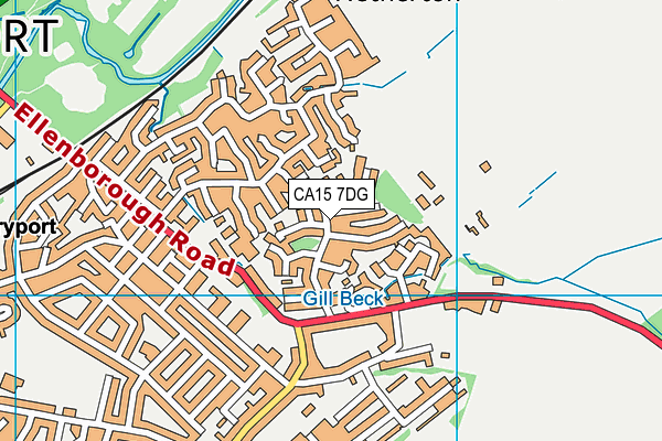 CA15 7DG map - OS VectorMap District (Ordnance Survey)