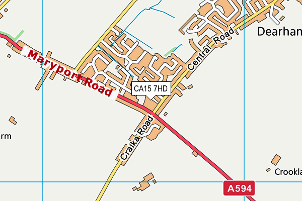 CA15 7HD map - OS VectorMap District (Ordnance Survey)