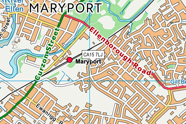 CA15 7LJ map - OS VectorMap District (Ordnance Survey)