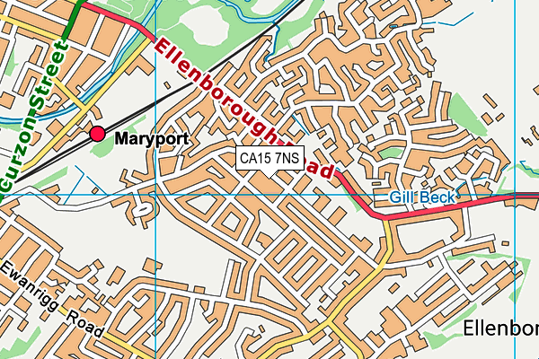 CA15 7NS map - OS VectorMap District (Ordnance Survey)