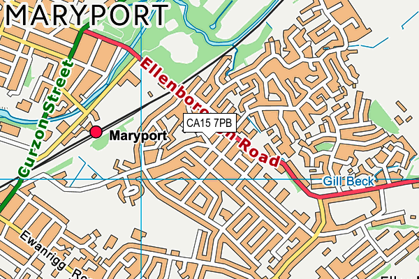 CA15 7PB map - OS VectorMap District (Ordnance Survey)