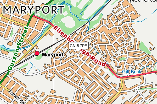 CA15 7PE map - OS VectorMap District (Ordnance Survey)