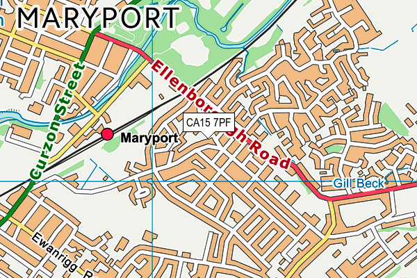 CA15 7PF map - OS VectorMap District (Ordnance Survey)