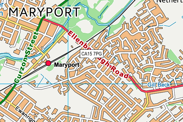 CA15 7PG map - OS VectorMap District (Ordnance Survey)