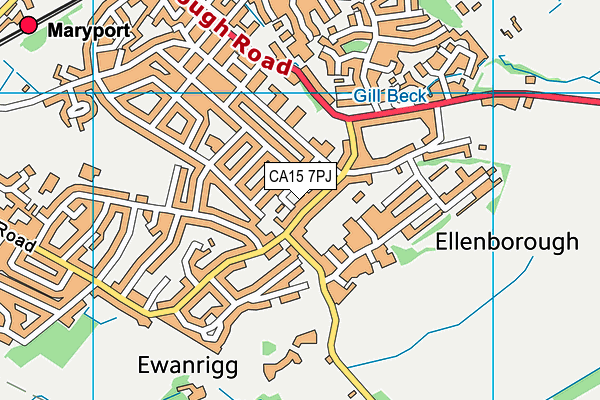 CA15 7PJ map - OS VectorMap District (Ordnance Survey)