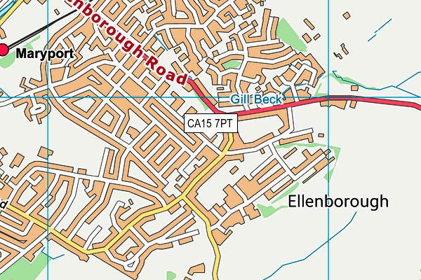 CA15 7PT map - OS VectorMap District (Ordnance Survey)