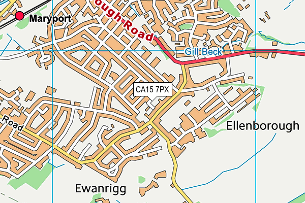 CA15 7PX map - OS VectorMap District (Ordnance Survey)