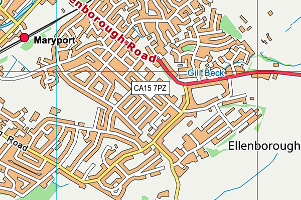 CA15 7PZ map - OS VectorMap District (Ordnance Survey)