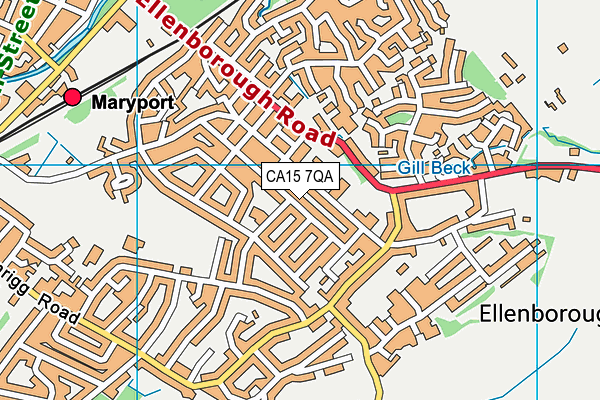 CA15 7QA map - OS VectorMap District (Ordnance Survey)