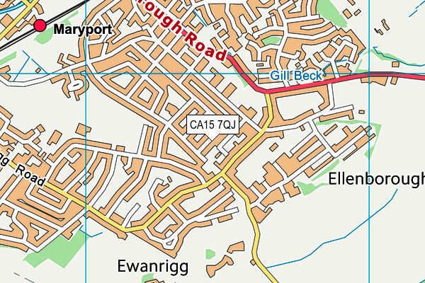 CA15 7QJ map - OS VectorMap District (Ordnance Survey)