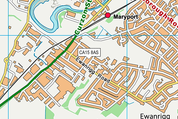 CA15 8AS map - OS VectorMap District (Ordnance Survey)