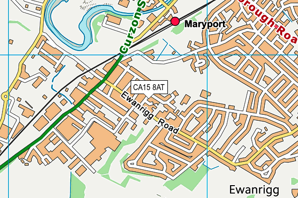 CA15 8AT map - OS VectorMap District (Ordnance Survey)