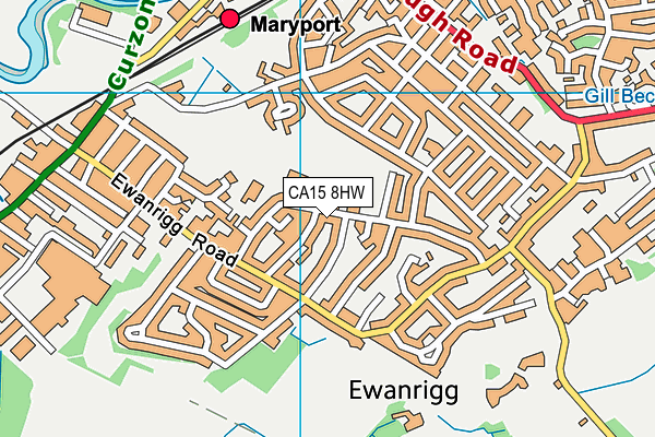 CA15 8HW map - OS VectorMap District (Ordnance Survey)