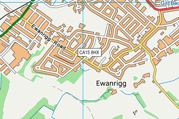 CA15 8HX map - OS VectorMap District (Ordnance Survey)