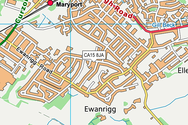 CA15 8JA map - OS VectorMap District (Ordnance Survey)