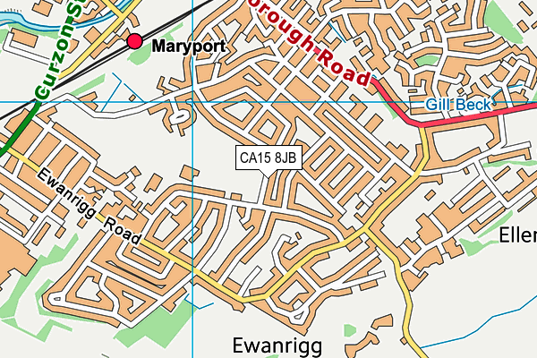 CA15 8JB map - OS VectorMap District (Ordnance Survey)